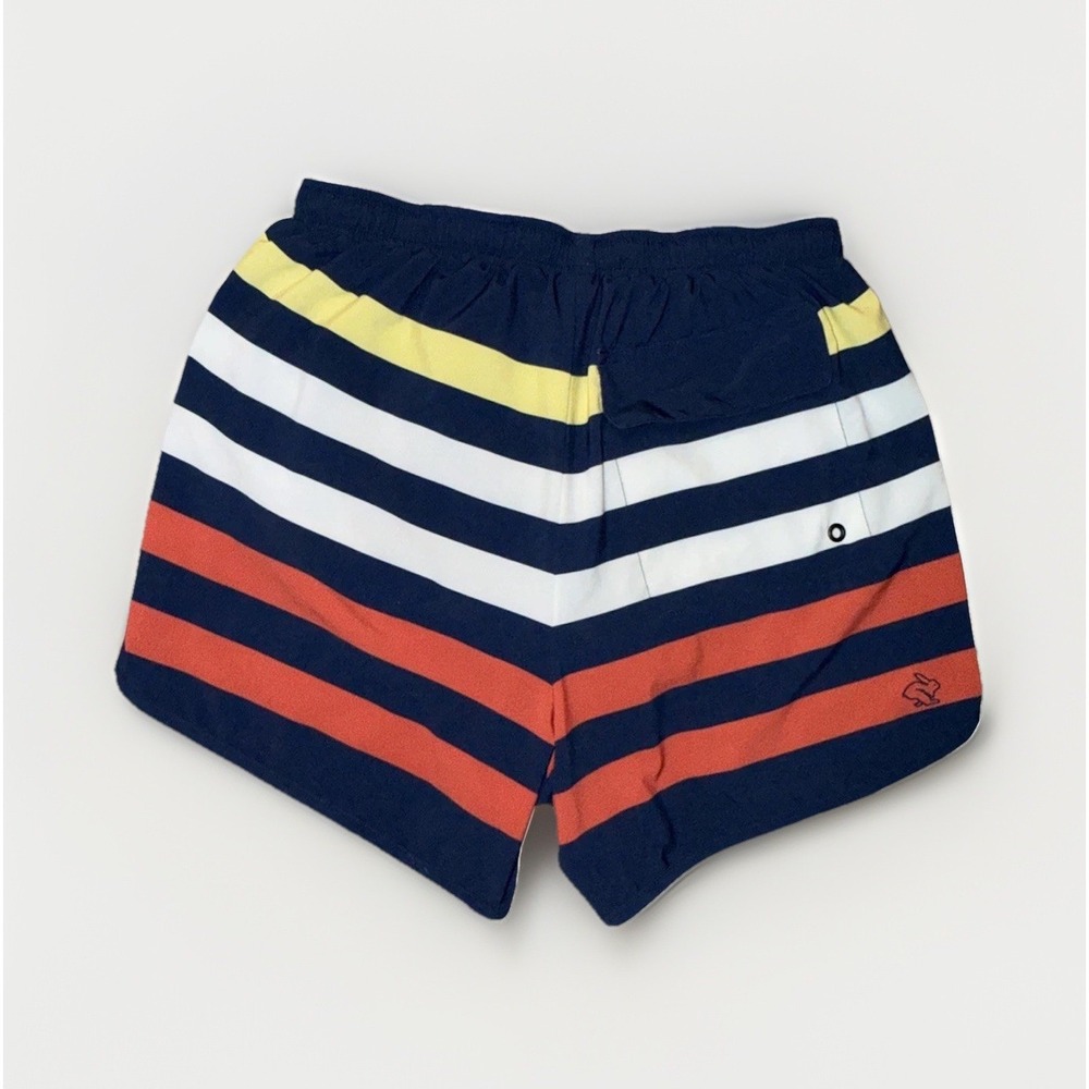 Rabbit Surf N' Turf Women's Striped Running Shorts Size M Lined Drawstring Waist - Picture 3 of 4